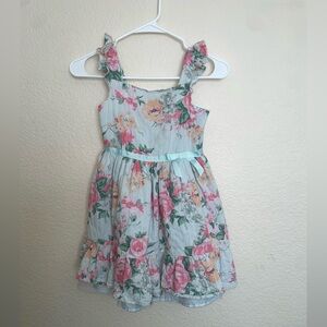 Lilt Floral Kids Dress with Ruffle Straps